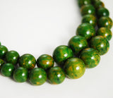 Double Strand Spinach Bakelite Necklace Vintage