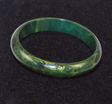 Spinach Green Bakelite Bangle Vintage