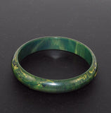 Spinach Green Bakelite Bangle Vintage