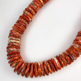 large orange spiny oyster beads