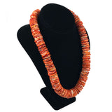 large orange spiny oyster beads