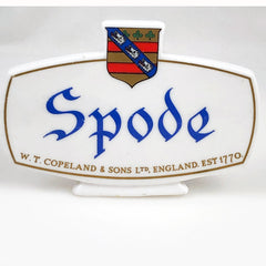 Spode Porcelain Display Sign