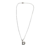 Sterling Silver b or d Initial Pendant Necklace