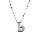 Sterling Silver b or d Initial Pendant Necklace