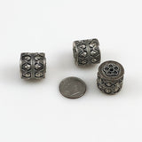 Bali Sterling Silver Barrel Beads Large