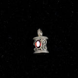 Sterling Silver & Garnet Charm