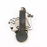 Sterling Black Onyx Pendant Modern Mexican