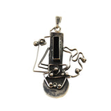 Sterling Black Onyx Pendant Mexican