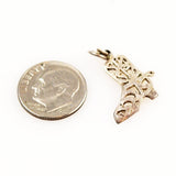 Vintage Sterling Silver Filigree Cowboy Boot Charm