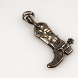 Sterling Silver Cowboy Boot Charm