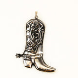 Sterling Silver Western Cowboy Boot Pendant Vintage