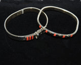 Sterling & Coral Bracelets Vintage