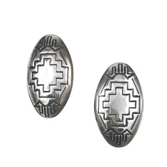 Sterling Silver Southwest Cross Earrings