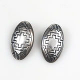 Sterling Silver Southwest Cross Earrings
