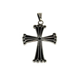 Sterling Cross Pendant Vintage Mexican Silver