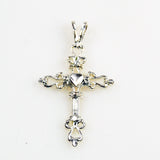 Sterling Heart Cross Pendant