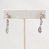 Sterling Silver CZ Drop Earrings