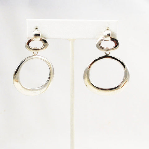 Large Sterling Silver Hoop Earrings