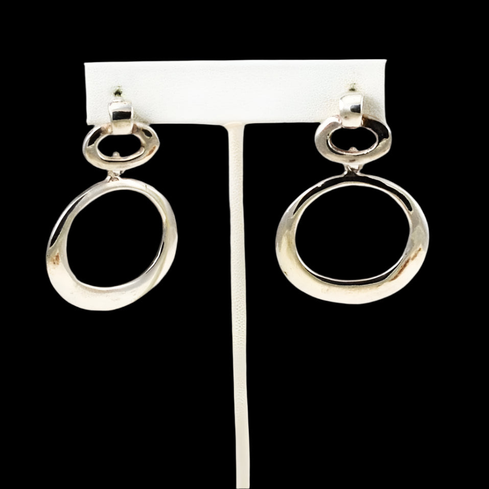 Large Sterling Silver Hoop Earrings