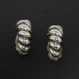 Sterling Silver Shrimp Clip On Earrings 1950's