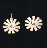 Back of Sterling Silver Swirling Sun Earrings