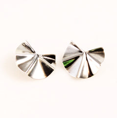 Sterling Silver Folded Earrings Vintage