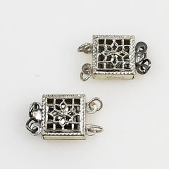 Sterling Silver Filigree Box Clasp