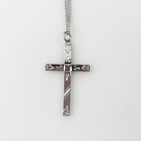 Sterling Silver Cross Necklace by Ann Gale Vintage