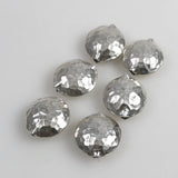Handmade Sterling Silver Hammered Puffy Beads