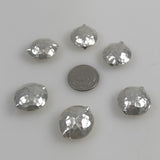 Handmade Sterling Silver Hammered Puffy Beads