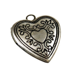 Sterling Heart in Heart Charm Locket Vintage