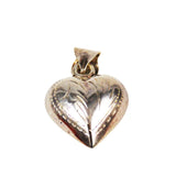 Sterling Hand Engraved Puffy Heart Charm