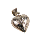 Victorian puffy heat charm sterling silver