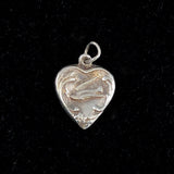 Vintage dove heart charm