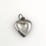 Vintage dove heart sterling charm