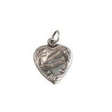 Vintage dove heart sterling charm