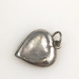 Vintage dove heart sterling charm