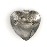Sterling Native American Heart Pendant or Brooch Vintage