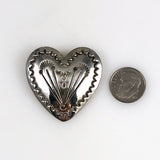 Sterling Native American Heart Pendant or Brooch Vintage