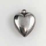 Victorian puffy heart charm sterling L