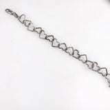 Italian Sterling Open Heart Bracelet