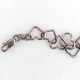 Italian Sterling Open Heart Bracelet
