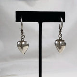 Sterling Heart Dangle Earrings Vintage