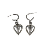 Sterling Heart Dangle Earrings Vintage