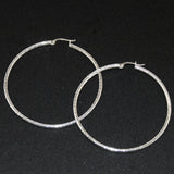 Large Sterling Silver Hoop Earrings 2 inch