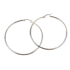 Large Sterling Silver Hoop Earrings 2 inch
