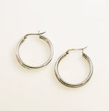 Sterling Silver Hoop Earrings Vintage