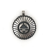 Hopi Sun Face Sterling Pendant by Mark Tawahongva