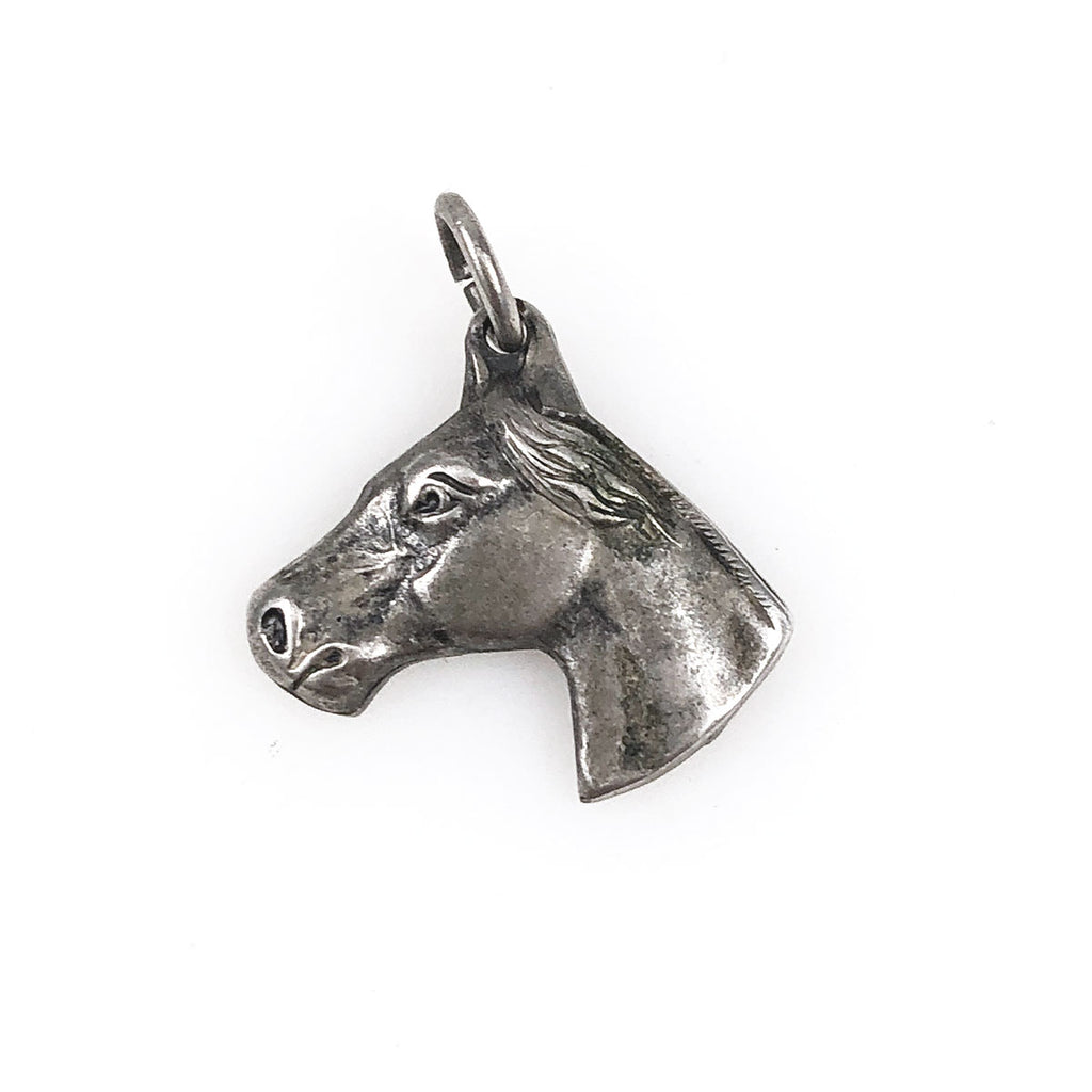 Sterling Silver Horse Head Charm Vintage