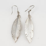 Sterling silver feather earrings vintage